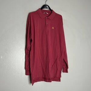 Brooks brothers soft red long sleeve polo shirt men’s casual size large